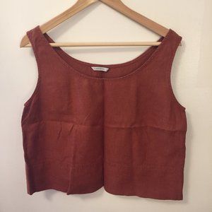 Linenfox Terracotten Linen Tank
